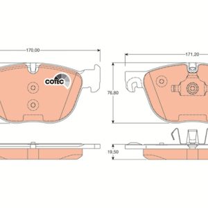 Set placute frana TRW GDB1726 – imagine produs
