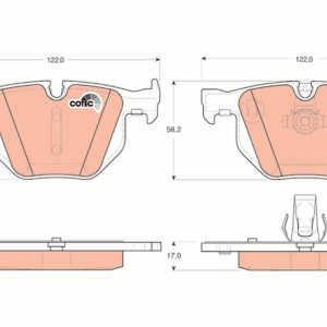 Set placute frana TRW GDB1727 – imagine produs