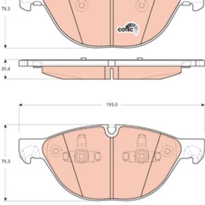 Set placute frana TRW GDB1728 – imagine produs