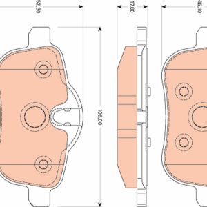 Set placute frana TRW GDB1827 – imagine produs
