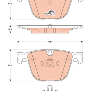 Set placute frana TRW GDB1857 – imagine produs
