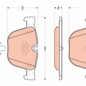 Set placute frana TRW GDB1892 – imagine produs