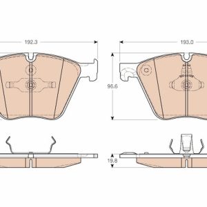 Set placute frana TRW GDB1964 – imagine produs