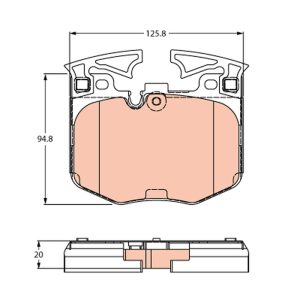 Set placute frana TRW GDB2260 – imagine produs