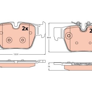 Set placute frana TRW GDB2384 – imagine produs