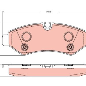 Set placute frana TRW GDB2422 – imagine produs