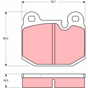 Set placute frana TRW GDB654 – imagine produs