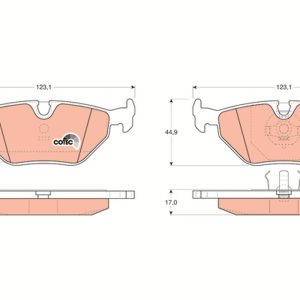 Set placute frana TRW GDB917 – imagine produs