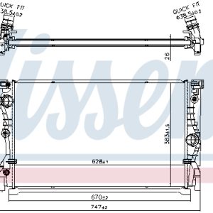 Radiator racire motor NISSENS 606230