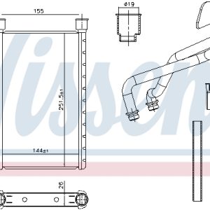 Schimbator de caldura incalzire habitaclu NISSENS 707282