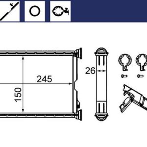 Schimbator de caldura incalzire habitaclu MAHLE ORIGINAL AH 242 000S – BMW | AutoRival