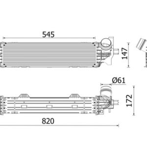 Intercooler compresor MAHLE ORIGINAL CI 660 000P – BMW | AutoRival