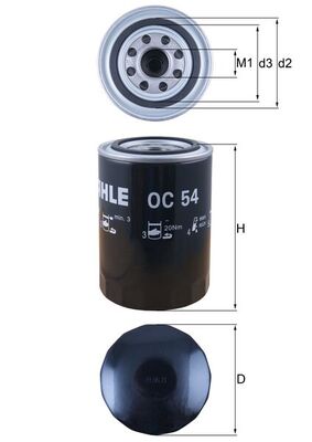 Filtru ulei MAHLE ORIGINAL OC 54 – BMW | AutoRival