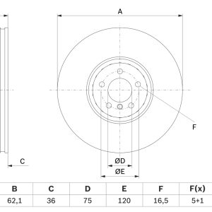 Disc frana BOSCH 0 986 479 E84 – BMW | AutoRival