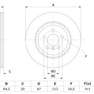 Disc frana BOSCH 0 986 479 G14 – BMW | AutoRival