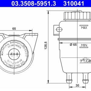 Vas de expansiune lichid frana ATE 03.3508-5951.3