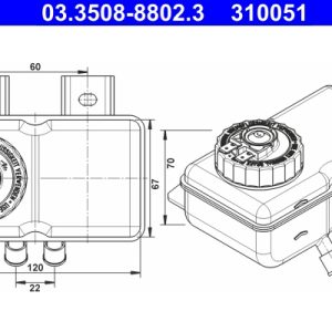 Vas de expansiune lichid frana ATE 03.3508-8802.3