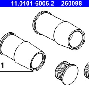 Set bucsi de ghidaj etrier frana ATE 11.0101-6006.2