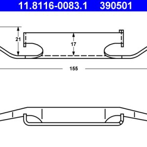 Arc etrier frana ATE 11.8116-0083.1