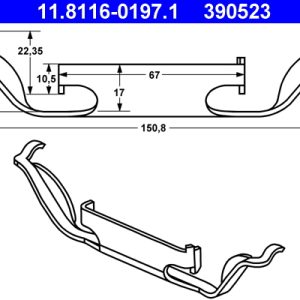 Arc etrier frana ATE 11.8116-0197.1