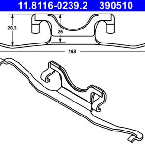 Arc etrier frana ATE 11.8116-0239.2