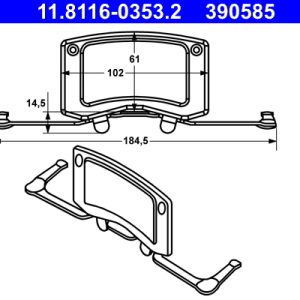 Arc etrier frana ATE 11.8116-0353.2