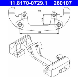 Suport etrier ATE 11.8170-0729.1