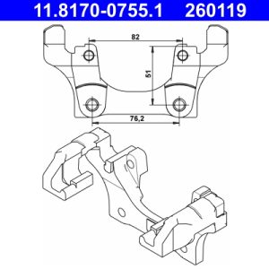 Suport etrier ATE 11.8170-0755.1
