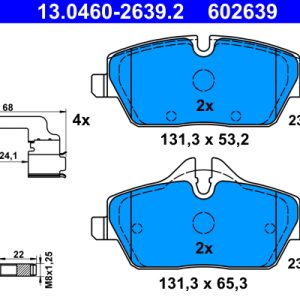 Set placute frana ATE 13.0460-2639.2
