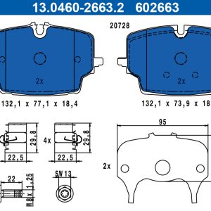 Set placute frana ATE 13.0460-2663.2
