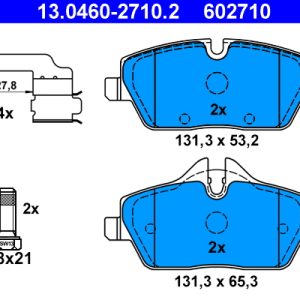 Set placute frana ATE 13.0460-2710.2