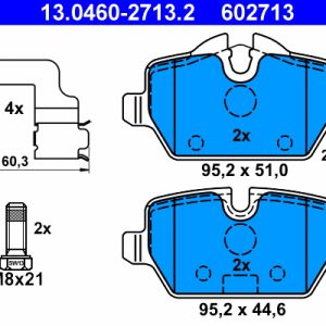 Set placute frana ATE 13.0460-2713.2