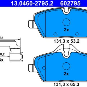 Set placute frana ATE 13.0460-2795.2