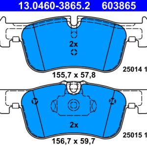 Set placute frana ATE 13.0460-3865.2
