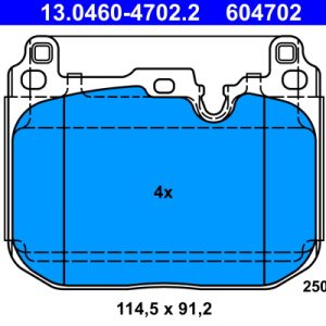 Set placute frana ATE 13.0460-4702.2