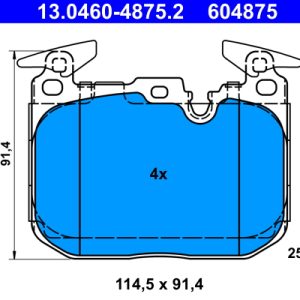 Set placute frana ATE 13.0460-4875.2