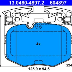 Set placute frana ATE 13.0460-4897.2