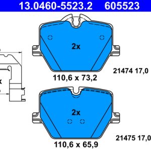 Set placute frana ATE 13.0460-5523.2