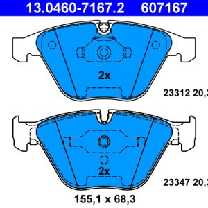 Set placute frana ATE 13.0460-7167.2