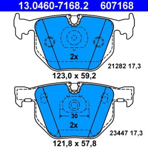 Set placute frana ATE 13.0460-7168.2