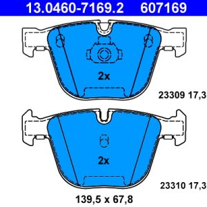 Set placute frana ATE 13.0460-7169.2