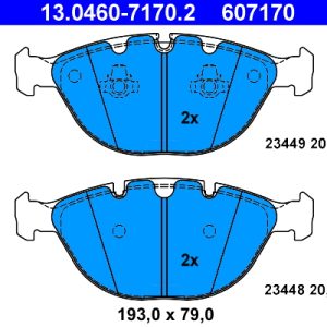 Set placute frana ATE 13.0460-7170.2