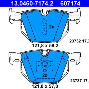Set placute frana ATE 13.0460-7174.2