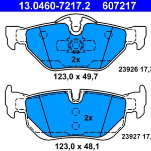 Set placute frana ATE 13.0460-7217.2