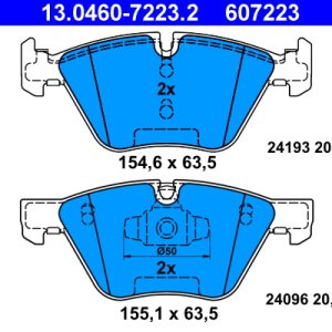 Set placute frana ATE 13.0460-7223.2
