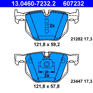 Set placute frana ATE 13.0460-7232.2