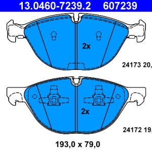 Set placute frana ATE 13.0460-7239.2