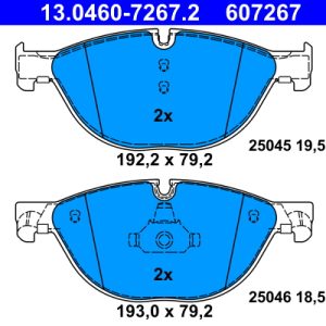 Set placute frana ATE 13.0460-7267.2