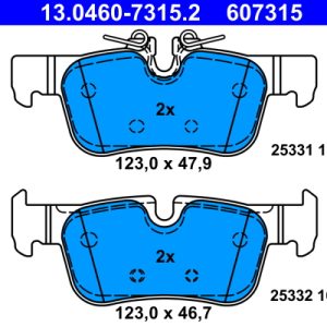 Set placute frana ATE 13.0460-7315.2