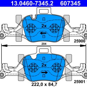 Set placute frana ATE 13.0460-7345.2